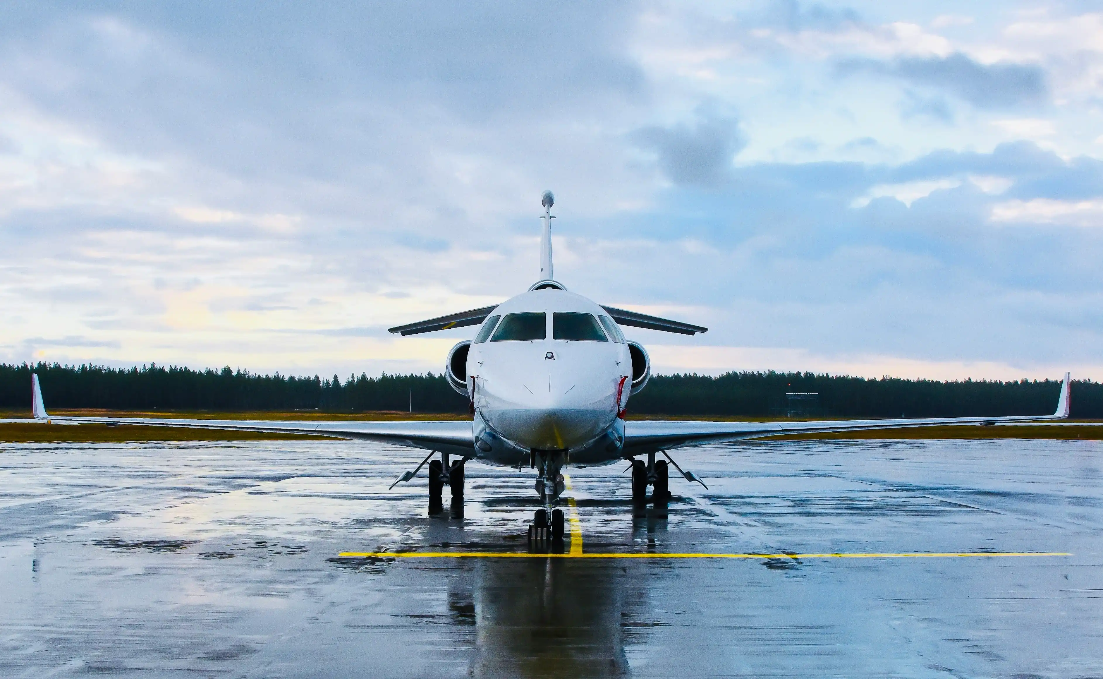 Luxury private jet cabin interior chartered by HELI SECURITE
